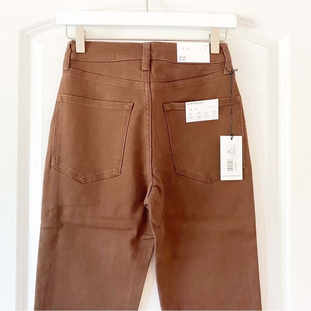 WeWoreWhat High Rise Stretch Jean in Cacao Brown NWT - Picture 6 of 13